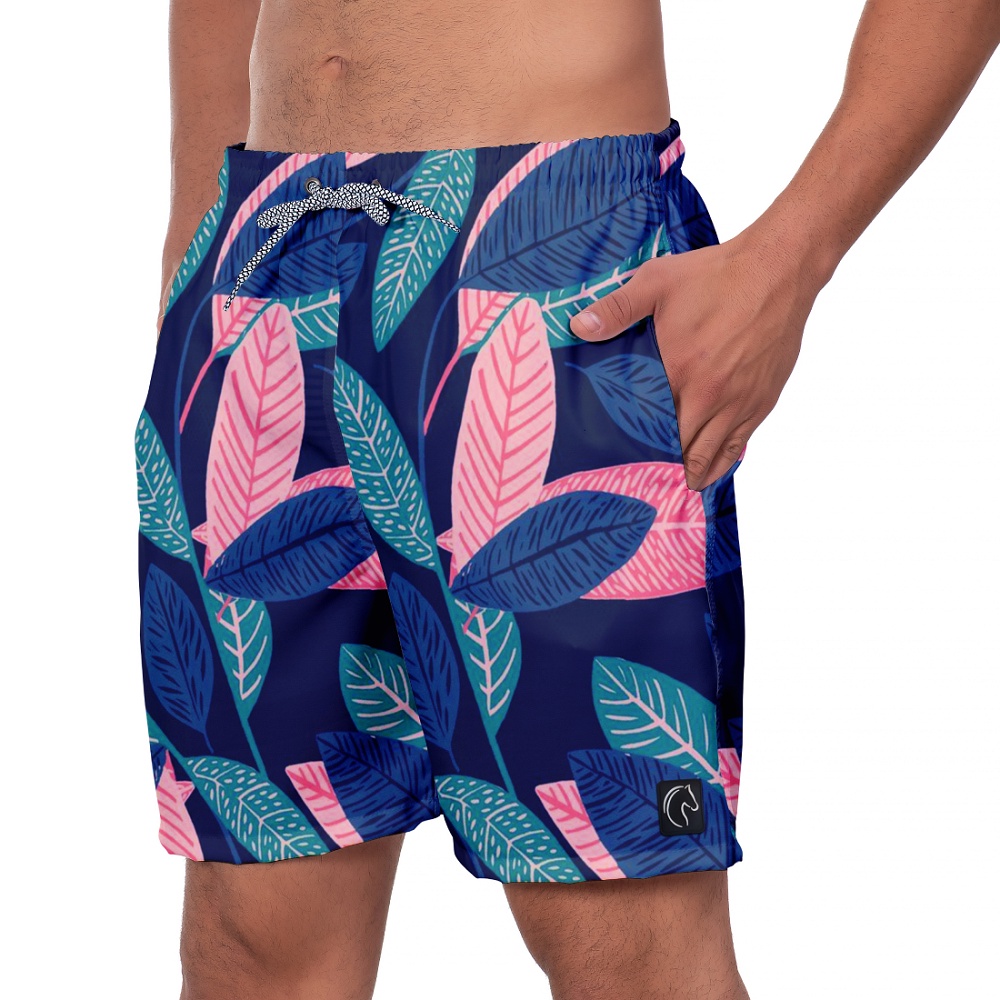 Short Masculino Floral Flowers Bermuda Masculina Premium Leve Moda Praia Casual Durável Seca Rápido