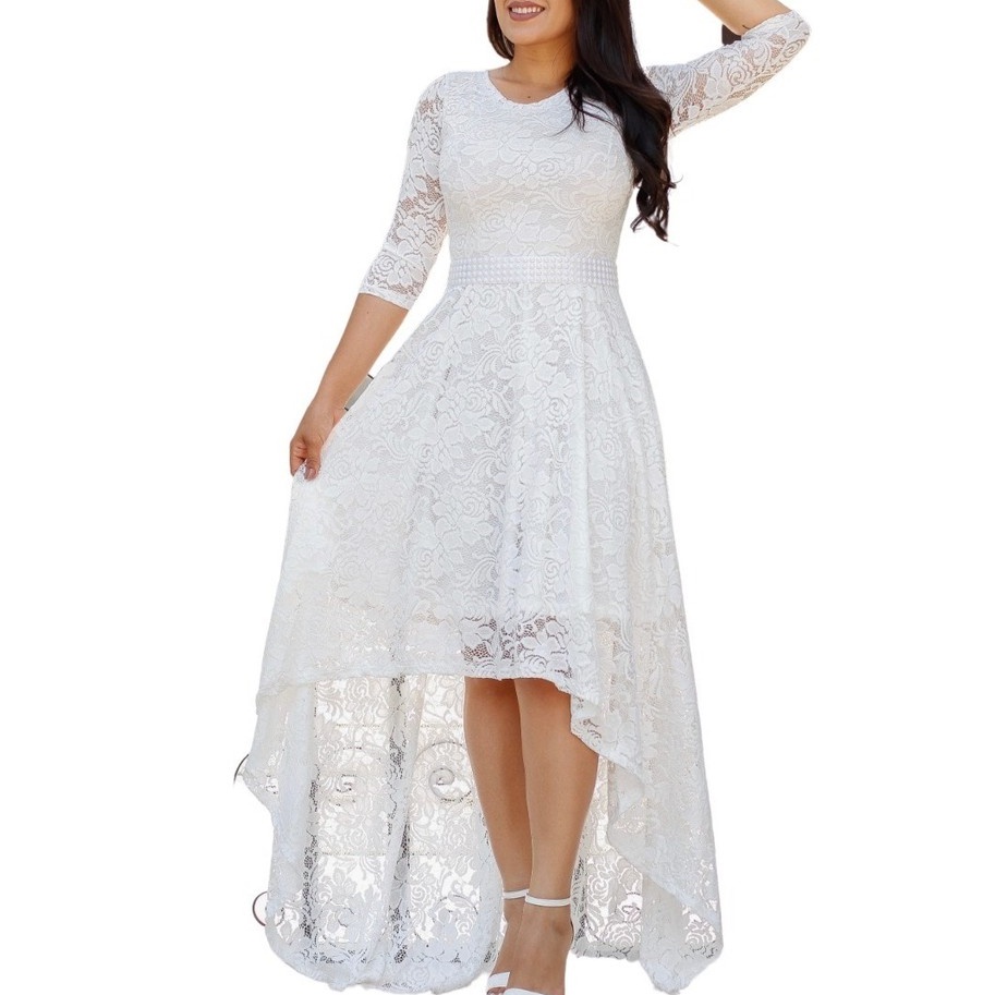 Vestido De Noiva Civil Moda Evangélica - Cinto de cetim com pérolas em Oferta na Shopee