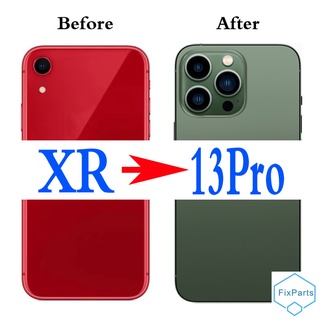 Tampa Traseira Da Bateria + Estrutura Do Chassi Central + Bandeja SIM + Peças Chave Lateral Para iPhone XR Como 13 Pro Mudança De Reparo De Morcego