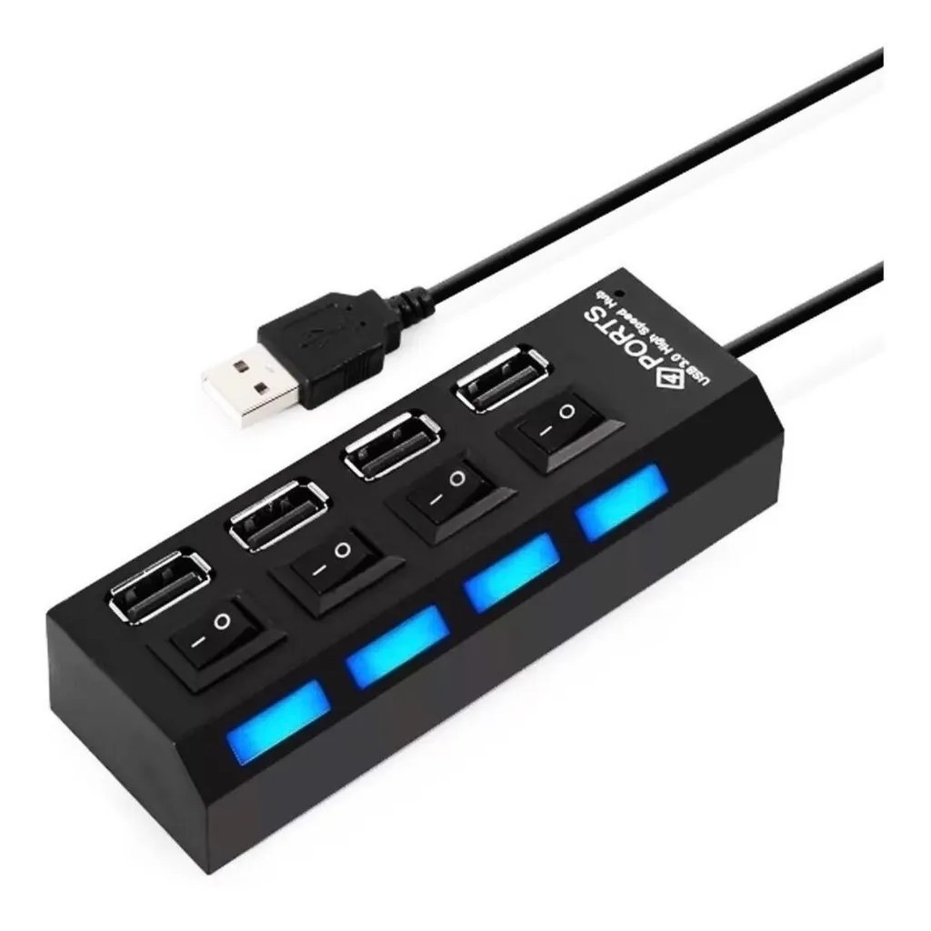 Hub usb com 7 entradas usb 2 0 de alta velocidade com bot o liga