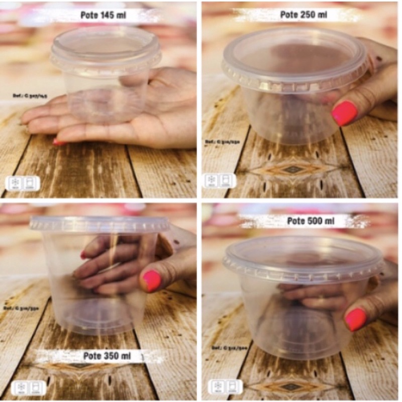 10 potes com tampa sobremesa bolo no pote Galvanotek// em Oferta na Shopee