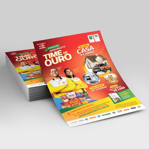 5000 Panfletos Folder Folhetos 10x14 80g Impressão Frente e Verso em Oferta na Shopee
