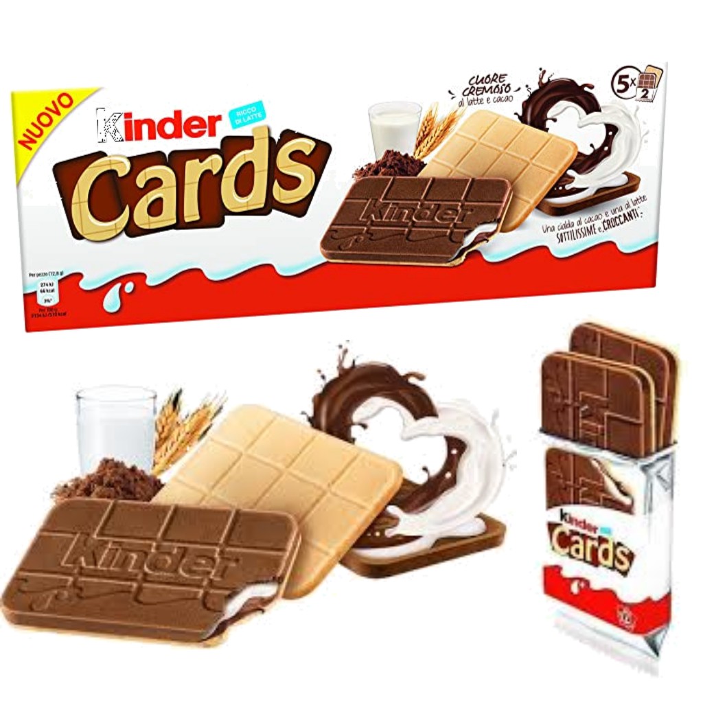 Kinder Cards Bolacha Com Recheio Kinder 1cx Com 5x2 Import