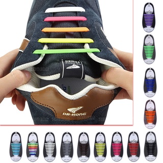 16pcs/Lote Cadarços De Silicone Sem Amarrar Sapatos Elásticos Especiais Para Crianças/Adultos Tênis De Borracha De Laço