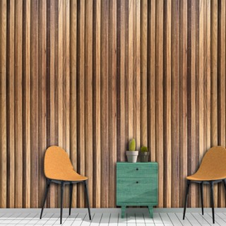 Papel de Parede Adesivo Madeira Ripada Carvalho Autocolante 2,50 mts em Oferta na Shopee