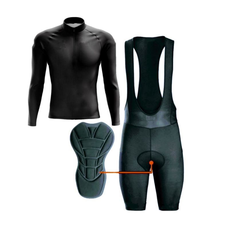 Conjunto Bretelle E Camisa Ciclismo Bike Mtb Speed Forro Multigomos D90 Alta Densidade