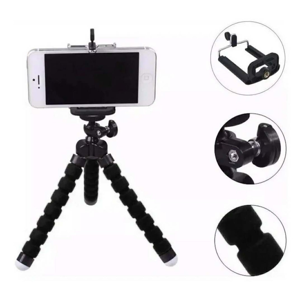 Tripé Celular Portátil Mini Suporte Flexível para Celular