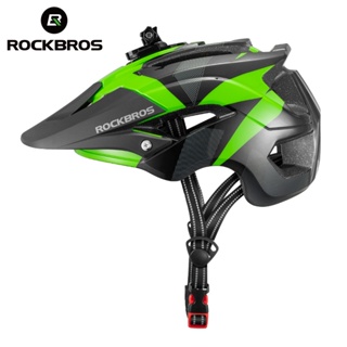 Capacete De Bicicleta ROCKBROS MTB Para Homens Ciclismo Com Absorção De Choque Noturna Montagem Gopro em Oferta na Shopee