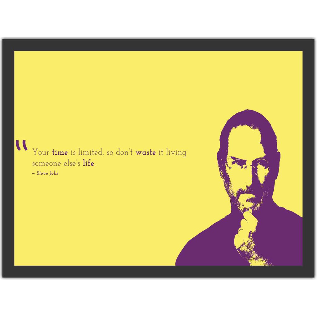 Quadro Decorativo Steve Jobs Apple Informática Salas Decorações Com Moldura T004 P