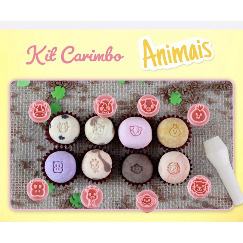 Kit Carimbo ROSA ANIMAIS Para Brigadeiro Marcador Blue Star Desenho Para Docinho Massa Chocolate Doce E Confeitaria em Oferta na Shopee