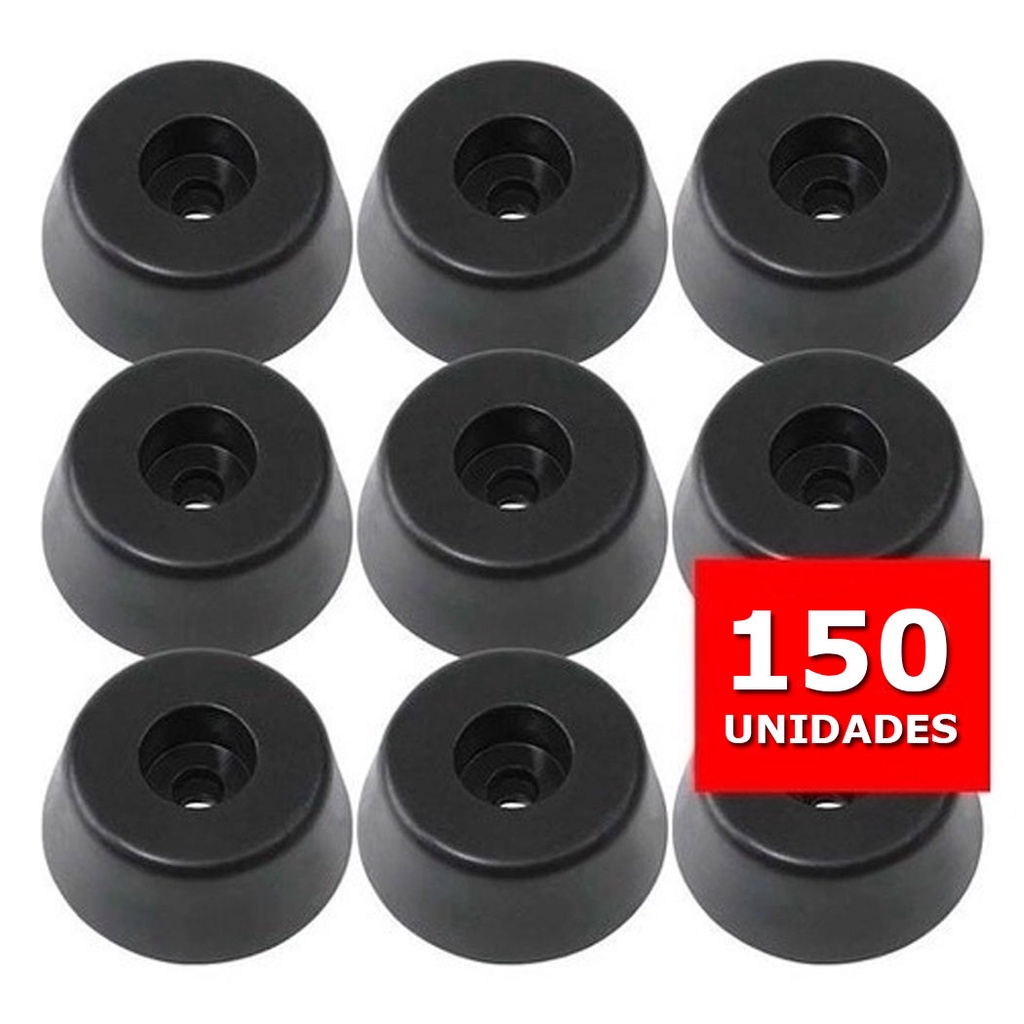 Kit 150 Pé De Borracha Pvc Grande P Caixa De Som