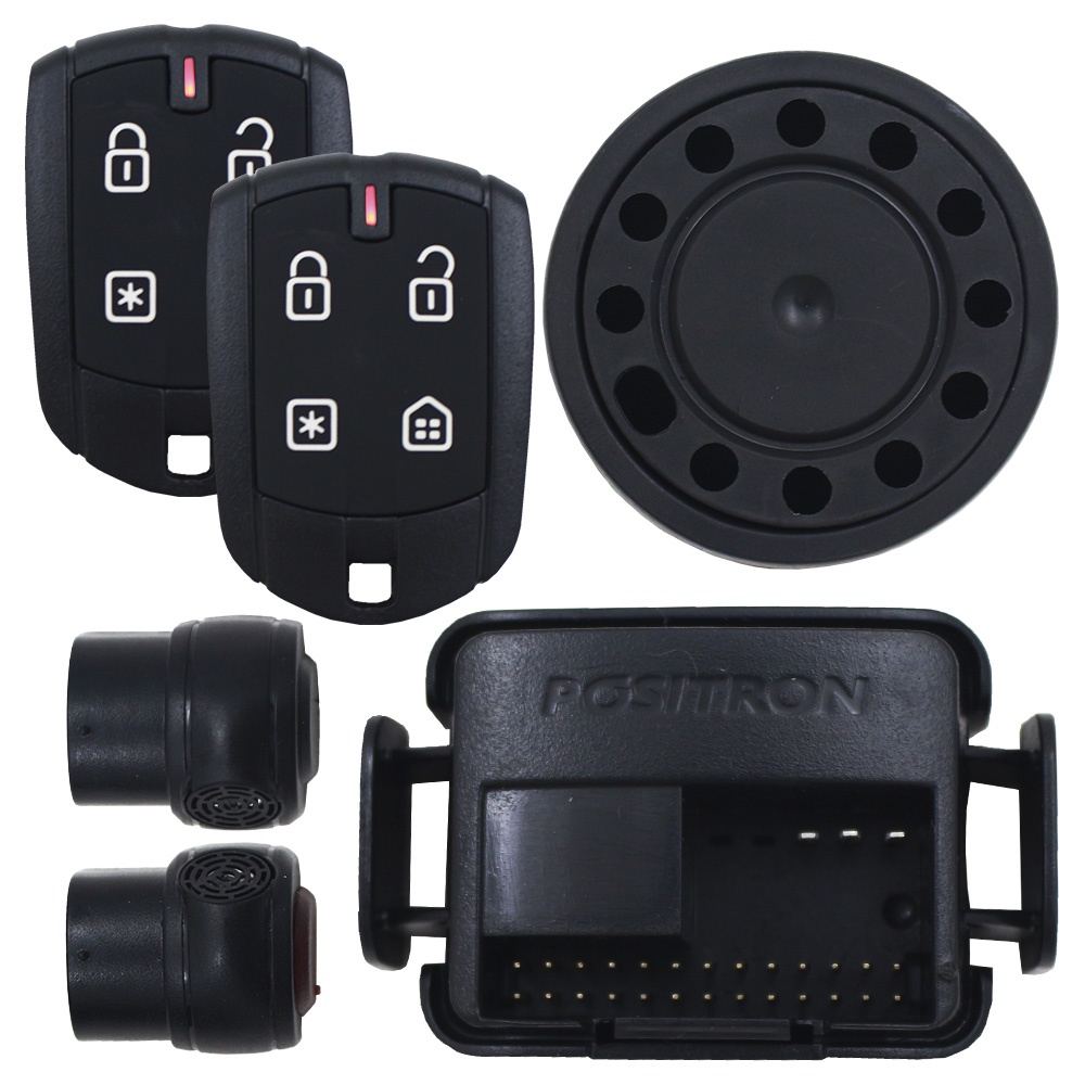 Alarme Automotivo Positron Exact EX-360 Universal Bloqueador Controle Remoto Sirene Dedicada Sensor Ultrassom