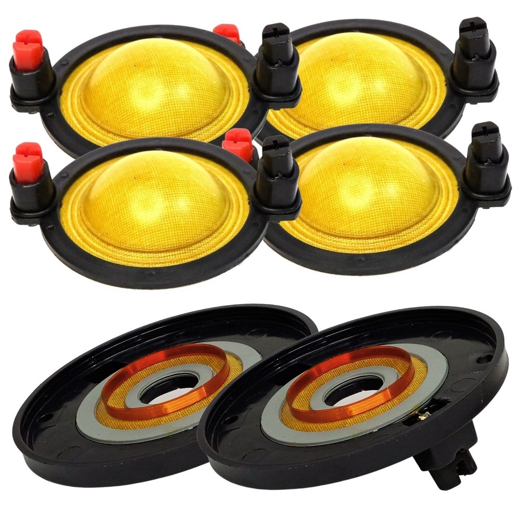 Kit 4 Reparos Driver D250x Fenólico Paralelo Corneta 8 Ohms e 2 Reparos Tweeter ST400 Completo Reforçado