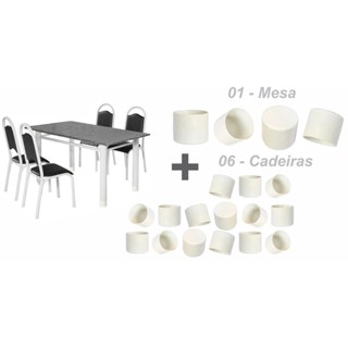 Kit Ponteira Protetora Pé De Mesa Tubular 7,5cm+cadeira3,1cm em Oferta na Shopee