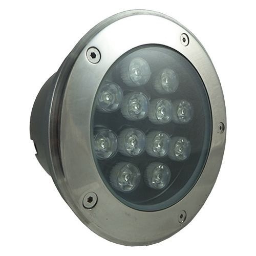 3 Balizador Luminária Led 12w Branco Quente Embutir Chão