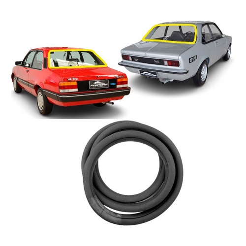 Borracha Vidro Traseiro Vigia Chevette Sedan Encaixe Friso em Oferta na Shopee