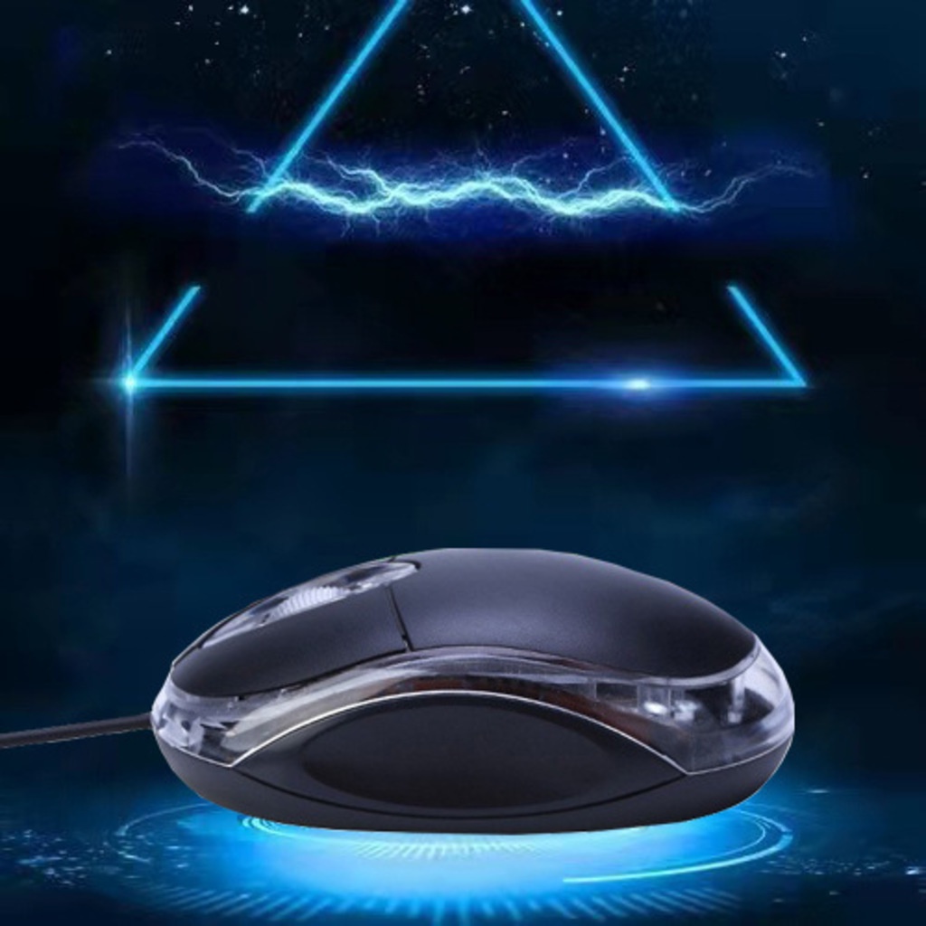 Mouse Com Fio Preto Usb Óptico Com Led Para Notebook Pc Computador, Mouse Com Fio Usb Óptico Ergonômico