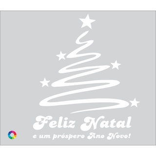 Adesivo Decorativo Parede Vitrine Feliz Natal e Ano Novo | Shopee Brasil