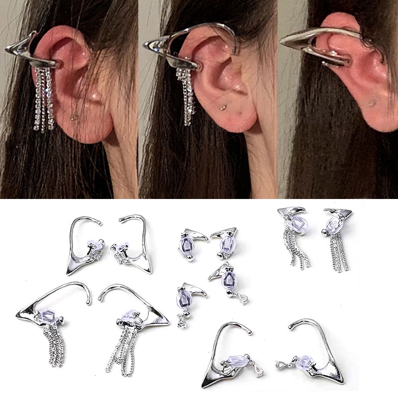 Bp Jewelry Ear Bone Clips Tassel Earrings Shopee Brasil