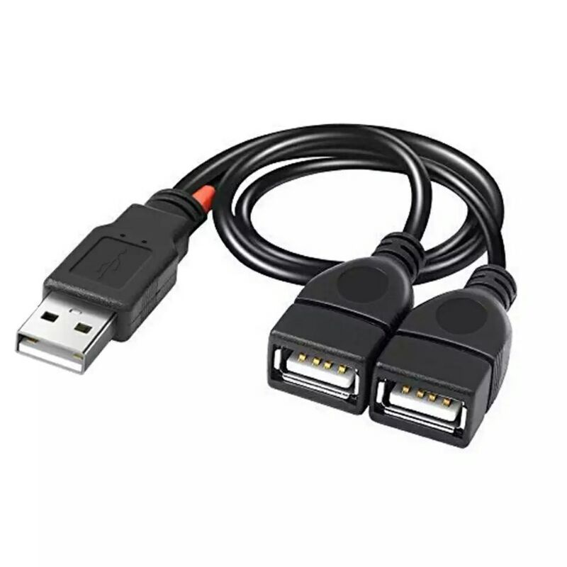 Cabo USB Duplo 2 Portas Fêmea Para Computador,CPU,Notebook