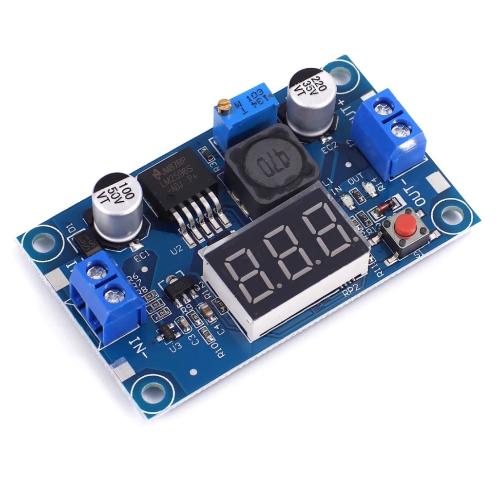 Regulador Tensão Lm2596 Dc Dc Step Down Fonte 2a Ajustável C/ Display - Regulagem Tensão De Saída 1.25 ~ 37v Dc