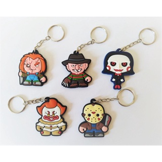 kit com 5 Chaveiros Emborrachados Coleção Halloween  Freddy Krueger/It A Coisa/Jason Voorhees/Jigsaw/Chucky em Oferta na Shopee