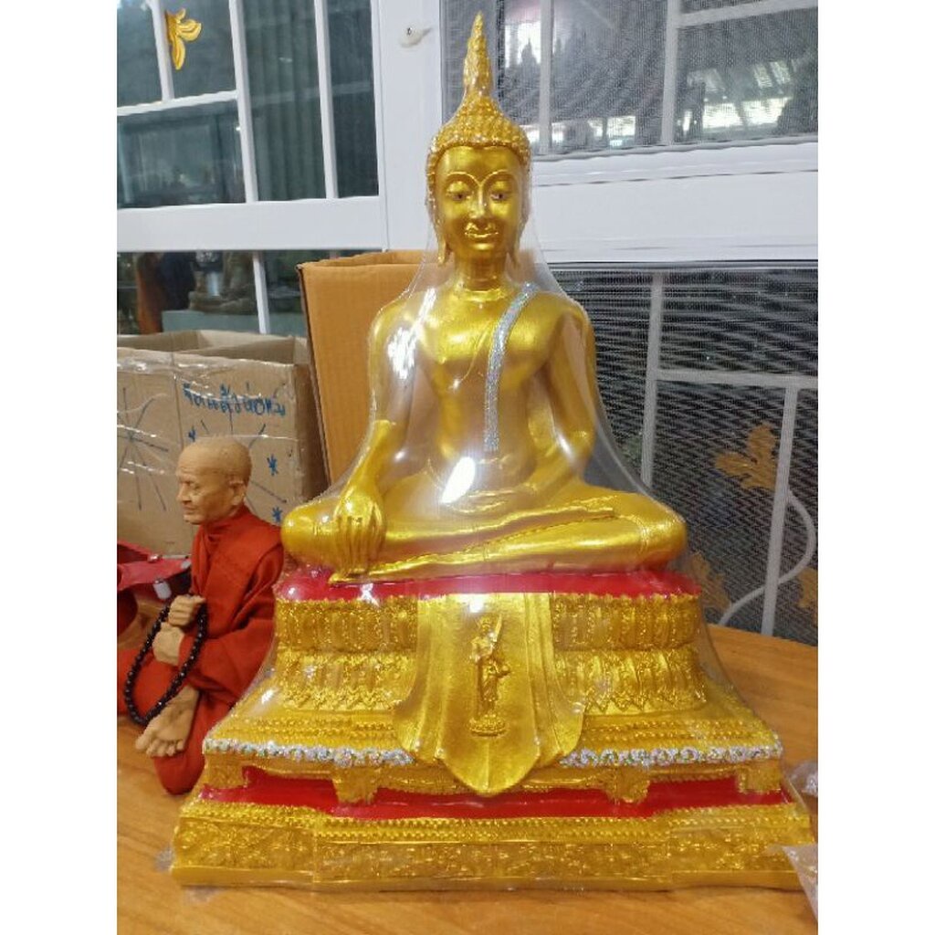 รูปสินค้า พระปางสะดุ้งมาร ขนาดใหญ่ หน้าตัก 9 นิ้ว ฐานกว้าง 13 นิ้ว สูง 18 นิ้ว