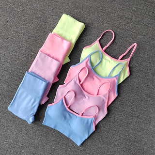 Sutiã Esportivo Sem Costura/Legging/Hip Levantamento/Ioga/Fitness/Cor Lisa/Secagem Rápida/...