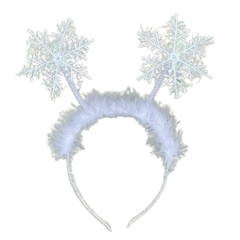 QUICKR Floco De Neve Argola De Cabelo Pena Cocar Natal Primavera Hairband Festa De Férias Headbands Criativo Foto Adereç