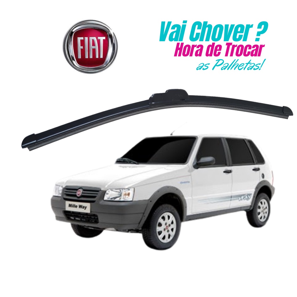 Palheta Limpador Parabrisa Fiat Uno 1984 a 2013 em Oferta na Shopee