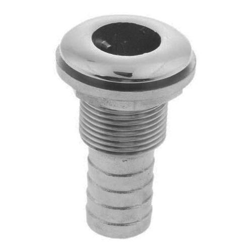 Saída De Água Em Aço Inox Com Conector Para Mangueira 3/4 Polegada Para Barcos e Lanchas