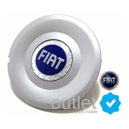 Calota Tampa Centro Da Roda Fiat Idea Aro 15 C/e Azul