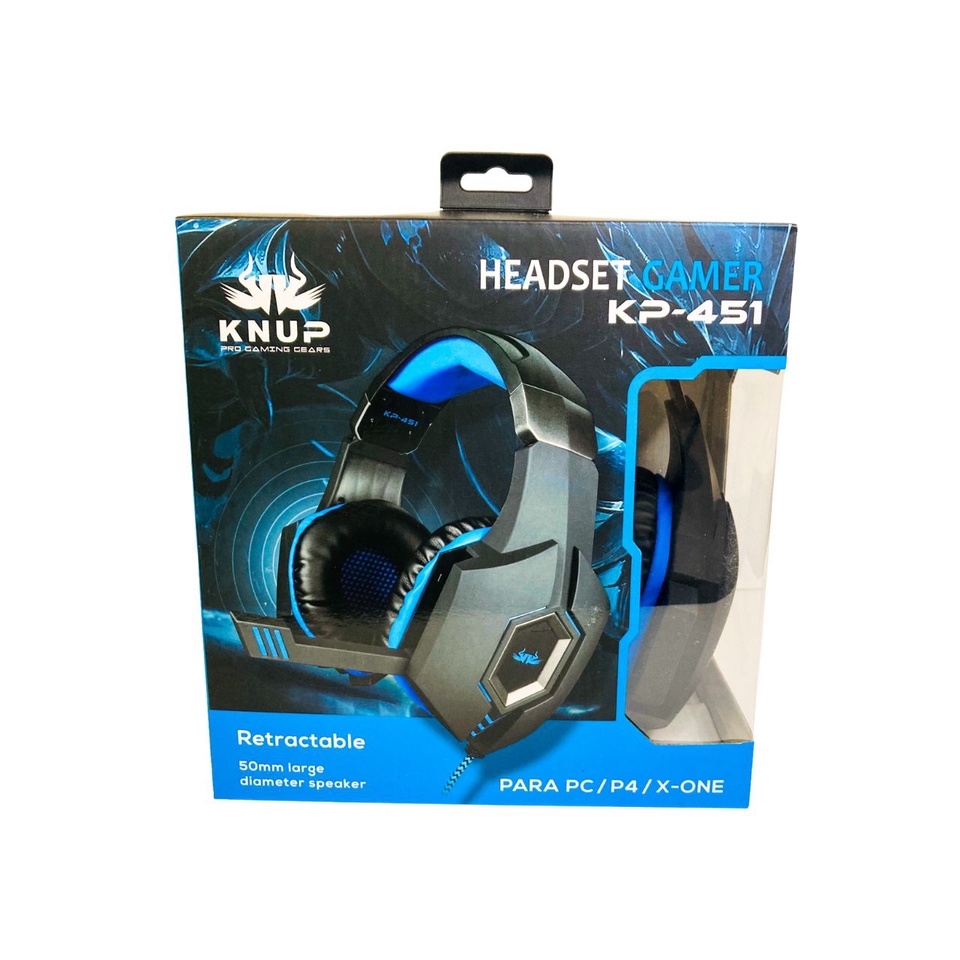 Fone de ouvido Headset OverEar Gamer Knup KP451 Shopee Brasil