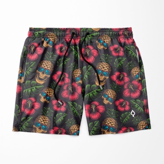 Shorts Bermuda Estampado Caveira Abacaxi Mauricinho Tactel elastano Básico Academia Treino Praia em Oferta na Shopee