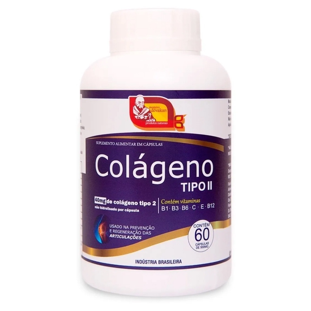 Colágeno tipo 2 - para articulações, O MELHOR COLÁGENO UC II - 60 Cápsulas 500mg