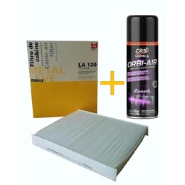kit higienizador ar condicionado automotivo filtro cabine mahle + spray fragrância lavanda