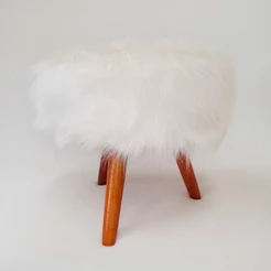 Puf, Puff Para Sala, Hall De Entrada, Pelo Alto Cores, Top