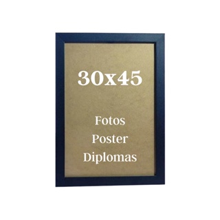 Porta Retrato 30x45 Moldura para Fotos, Diplomas Poster Cor Preta em Oferta na Shopee