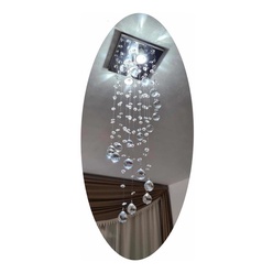 Lustre De Cristal Legítimo Espiral Base 20x20 Cm