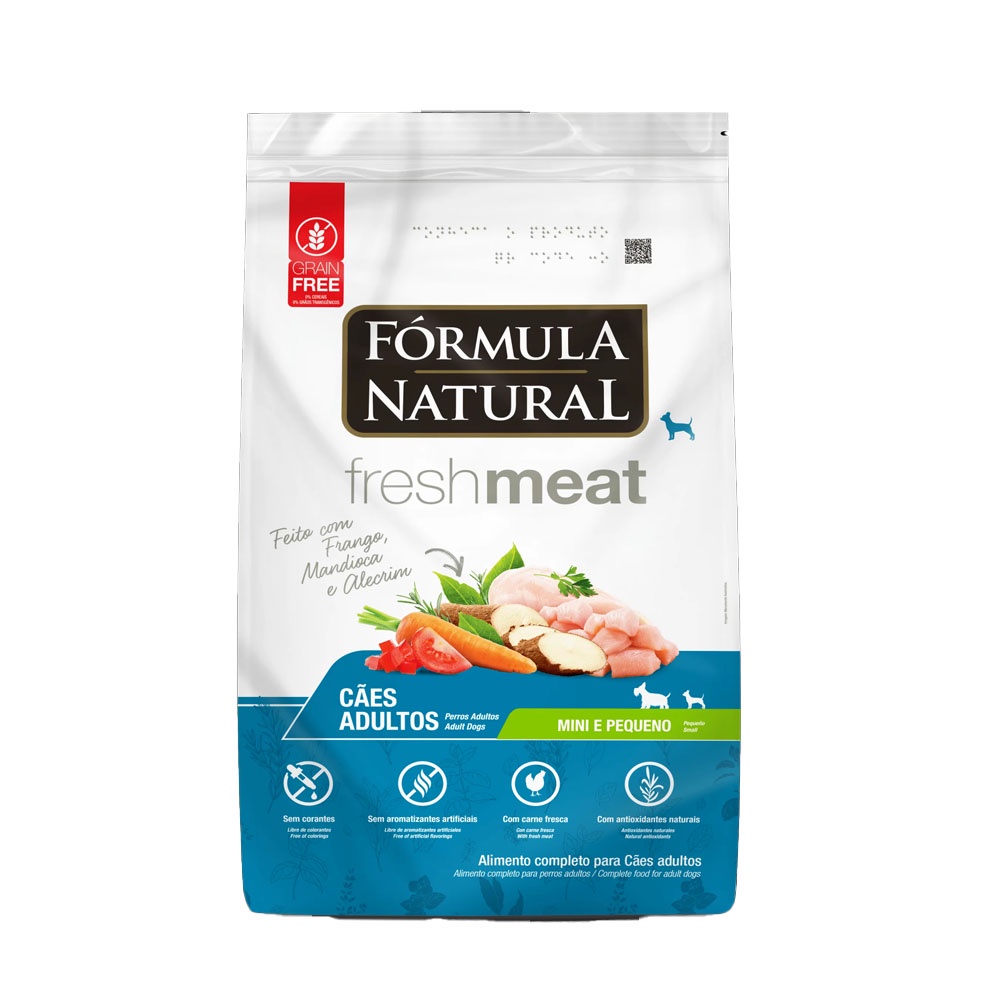 Ração Fórmula Natural Cães Fresh Meat Adulto Raças Mini e Pequenas 7kg - Pets