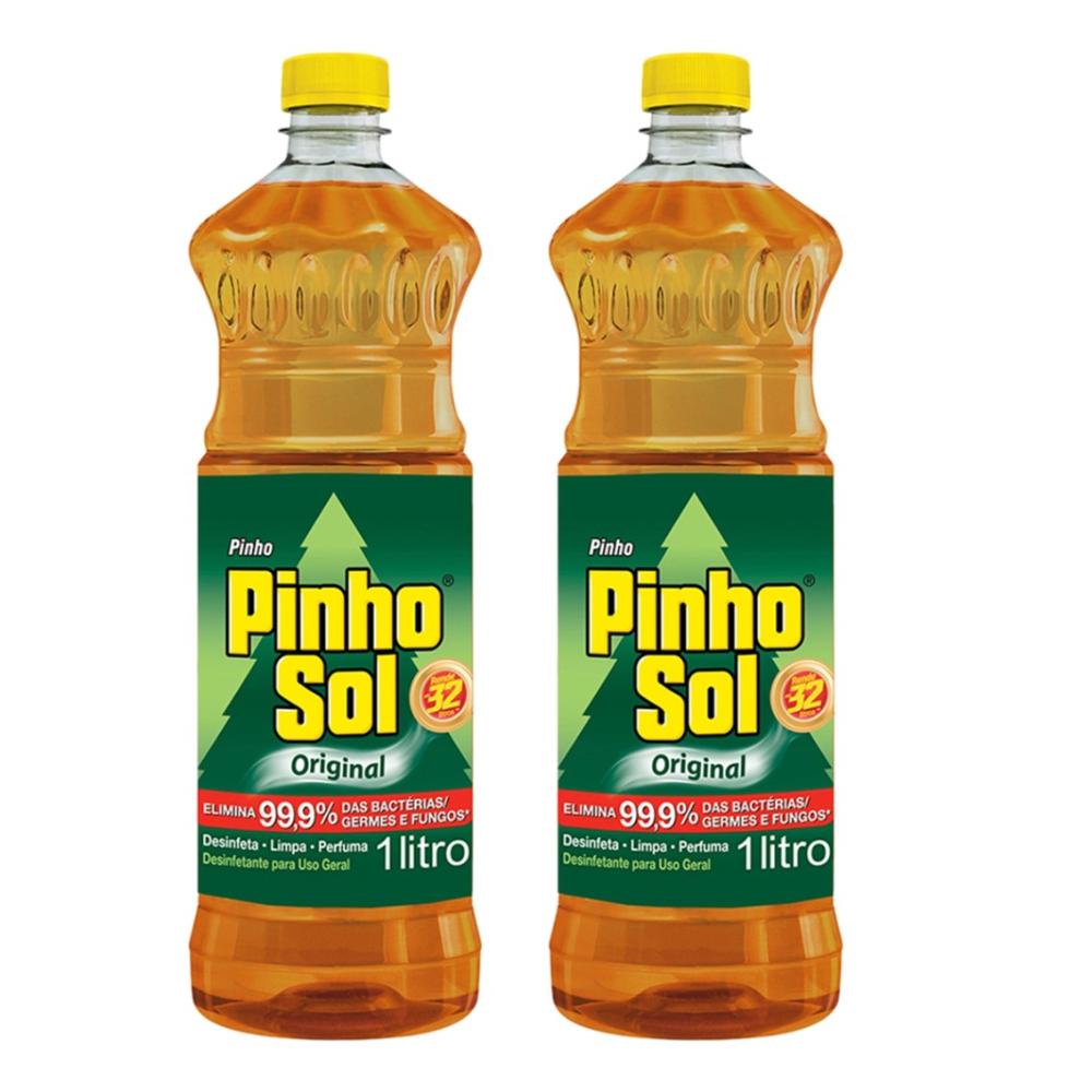 Kit com 2 Desinfetante Pinho Sol Original 1L Cada em Oferta na Shopee