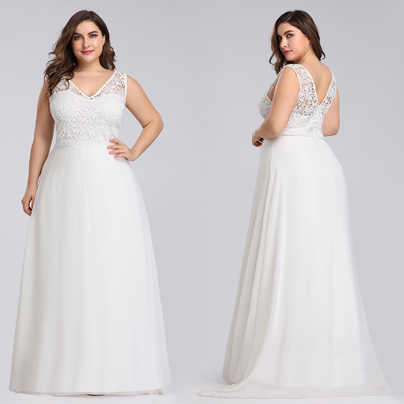 vestido simples para casamento no civil plus size