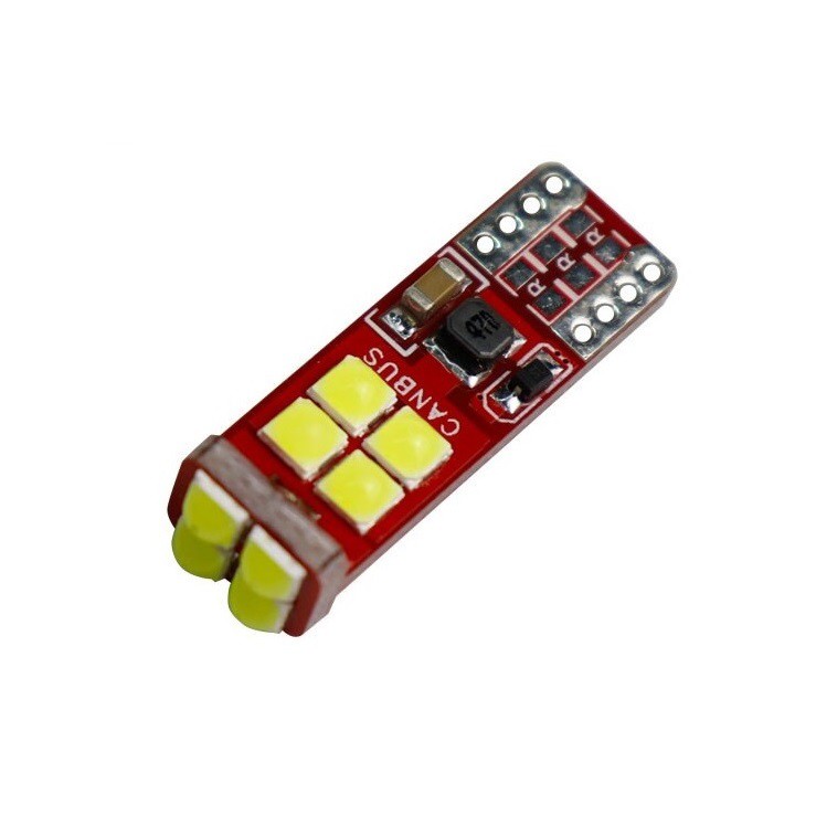 Unidade Lâmpada Pingo T10 12 Leds Cree Canbus Canceller 12v/24v Farolete Lanterna, Placa Mala Teto
