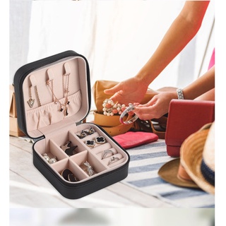 Porta Joia De Bolsa Para Viagem Portátil caixa de armazenamento bolsa anel colar Bom Presente