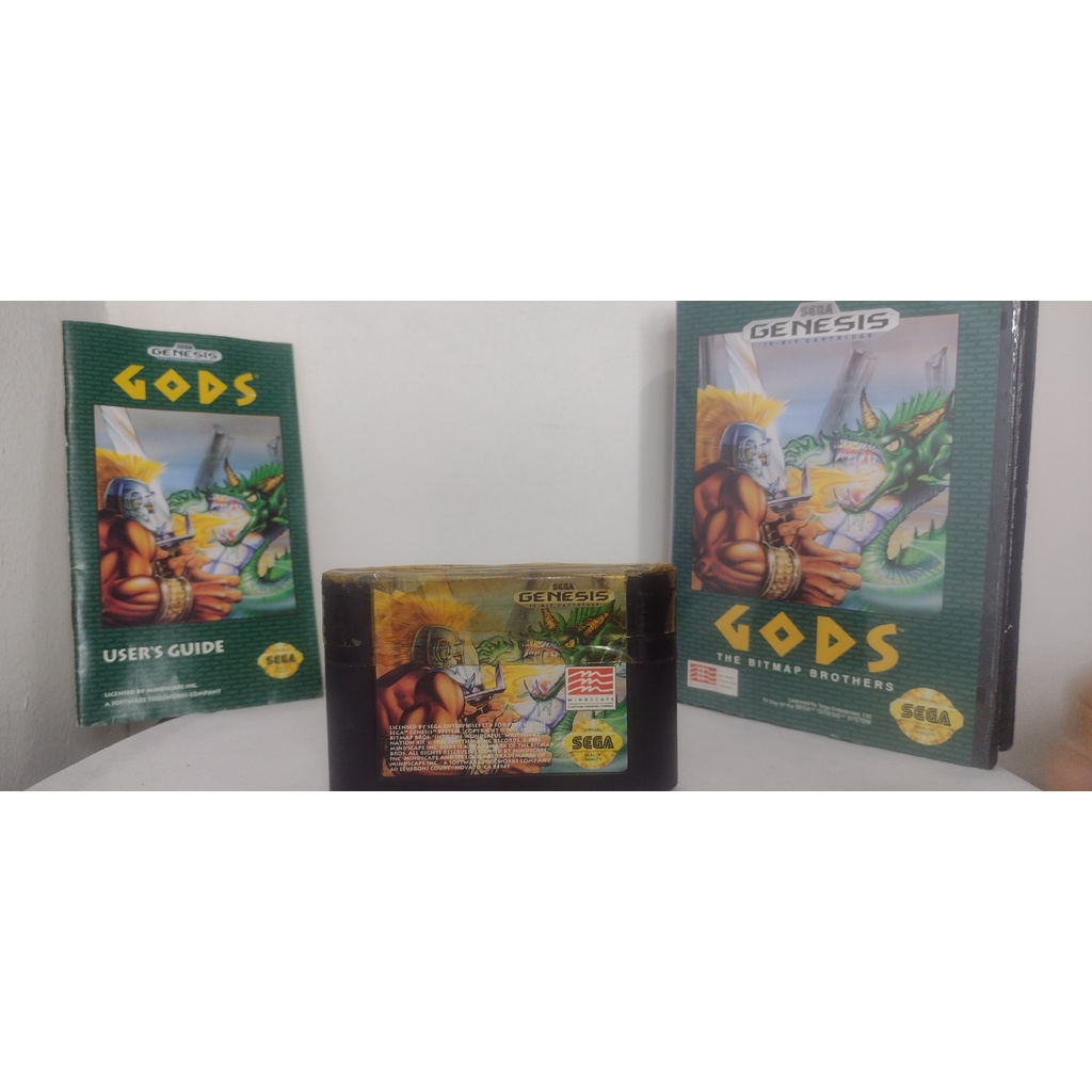 GODS MEGA DRIVE/GENESIS, US ORIGINAL RARÍSSIMO
