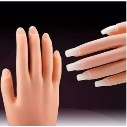 Mão De Treino Manicure Unhas Gel Acrygel Nail Treinamento