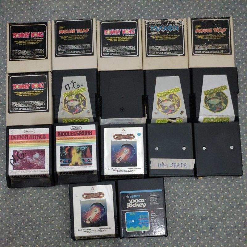 jogos cartucho fita atari 2600 variado original americano cce dactar
