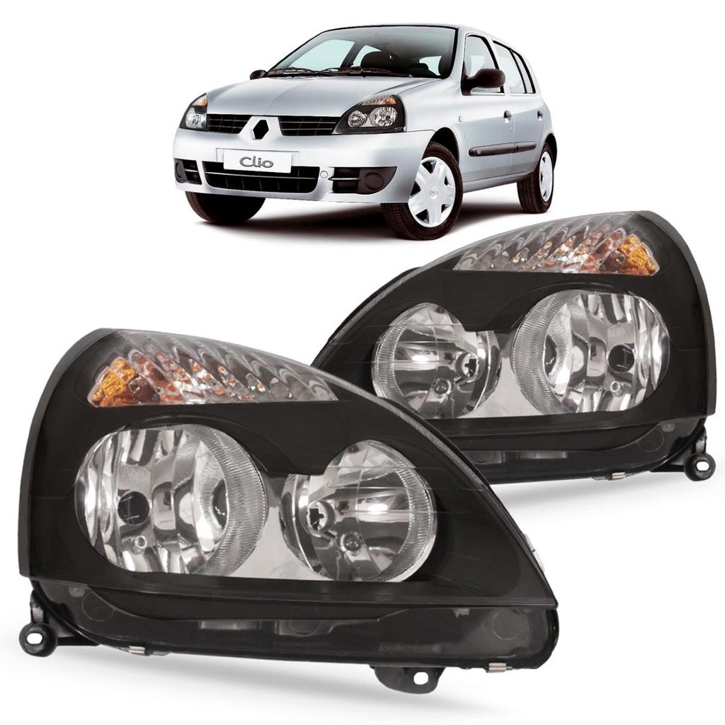 Farol Clio 2003 2004 2005 Máscara Negra em Oferta na Shopee