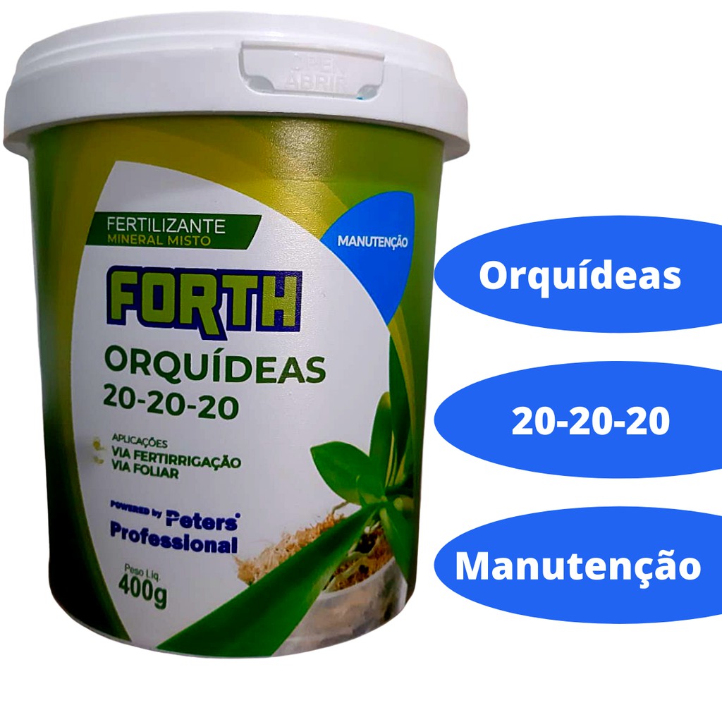Adubo Fertilizante Forth Orquideas Manutenção 400g 20-20-20 | Shopee Brasil