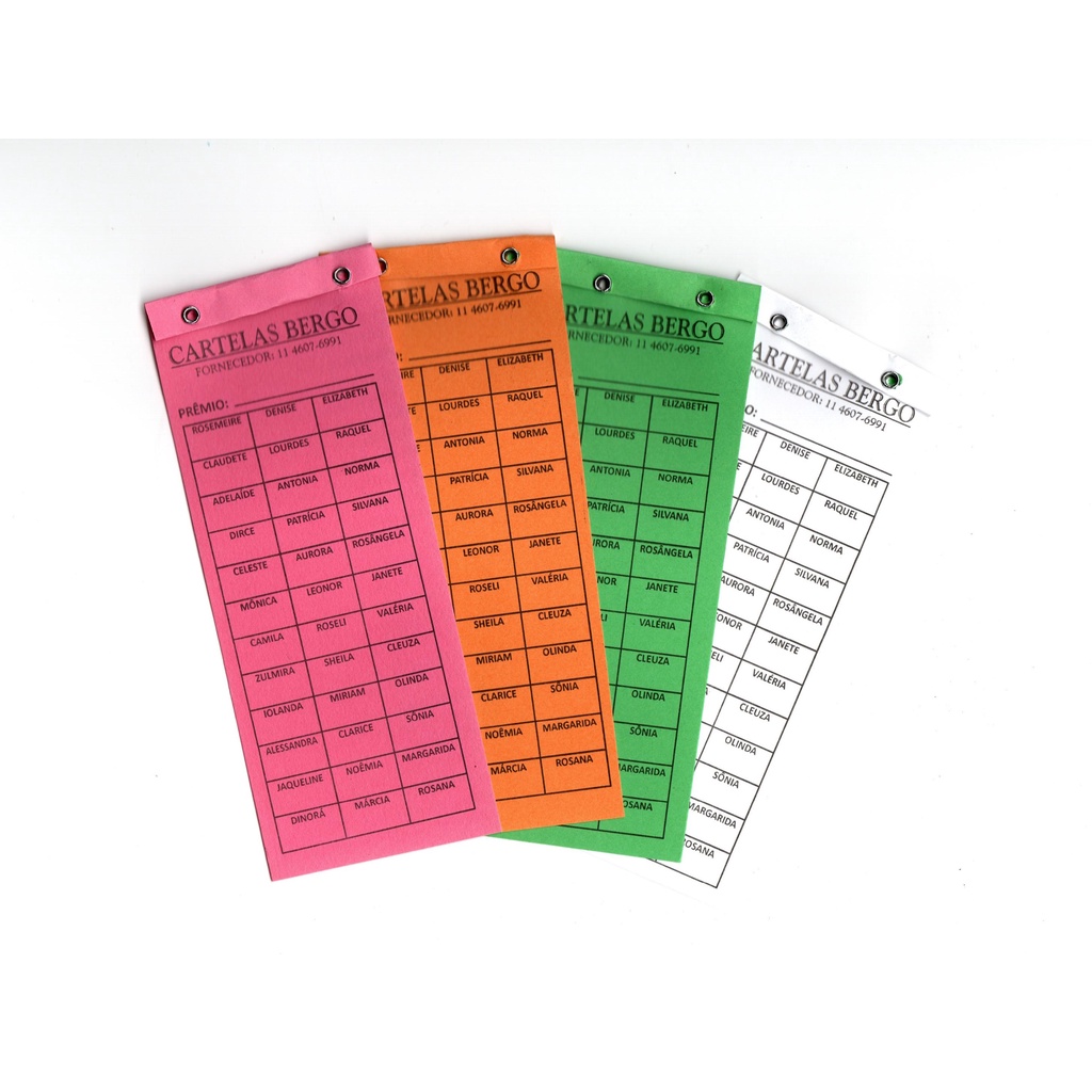 Cartela de Rifa 36 Nomes ( Pacotes com 10 Unidades) em Oferta na Shopee